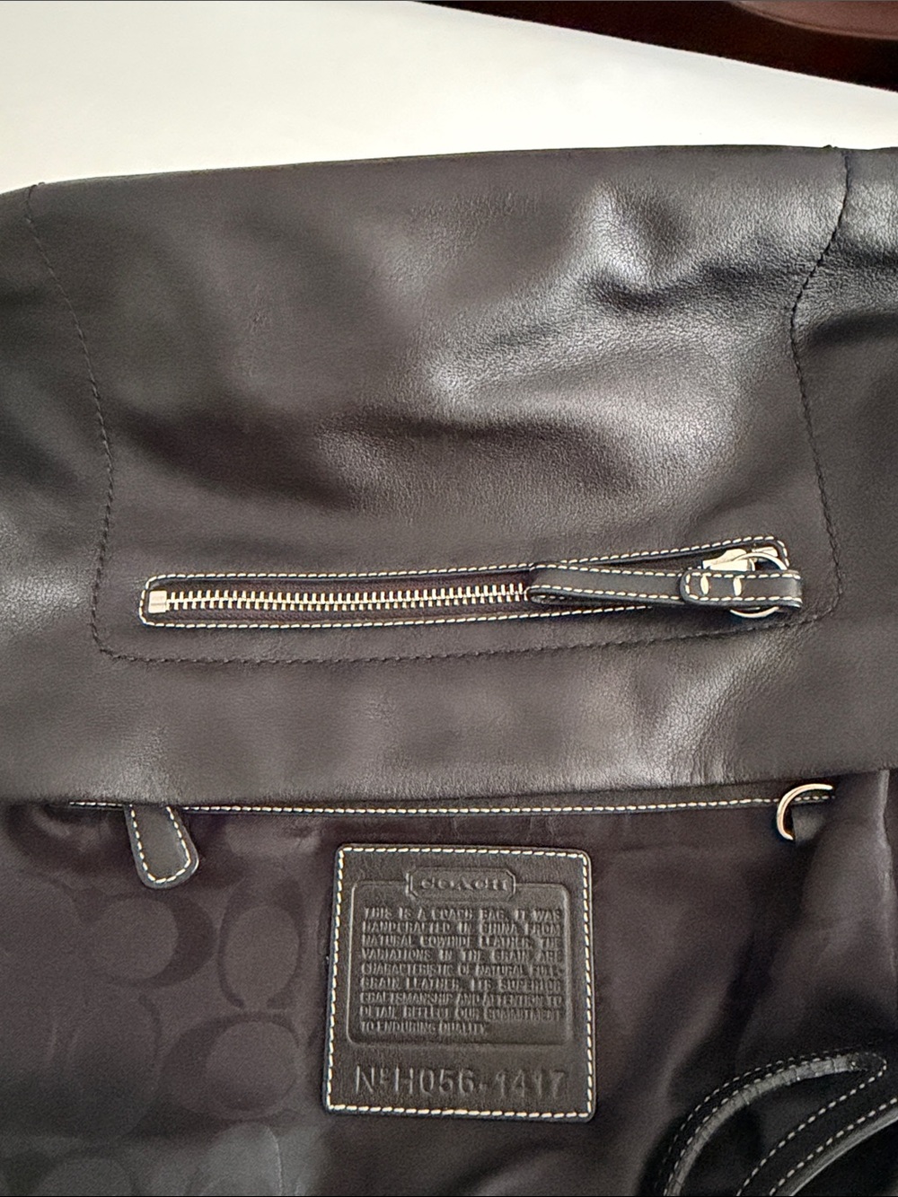 Coach Black Leather Shoulder Hobo with Silver Hardware vintage - Picture 5 of 9